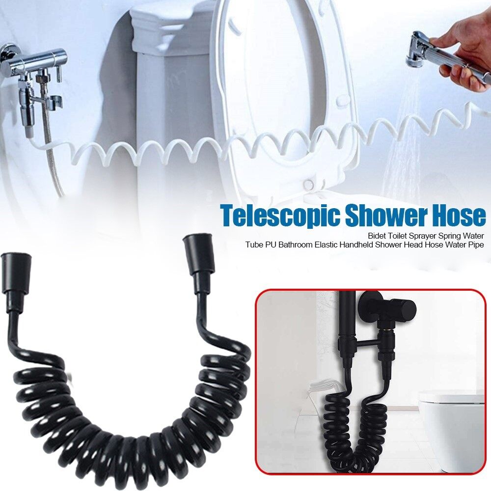 Shower Hose Extension Bathroom Spring Flexible Pipe Telephone Line for