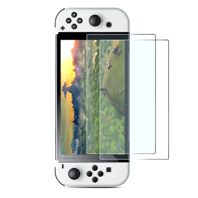 2pcs Tempered Glass 9H HD Protective Film Guard for Switch OLED Game Console Screen Protector Accessories