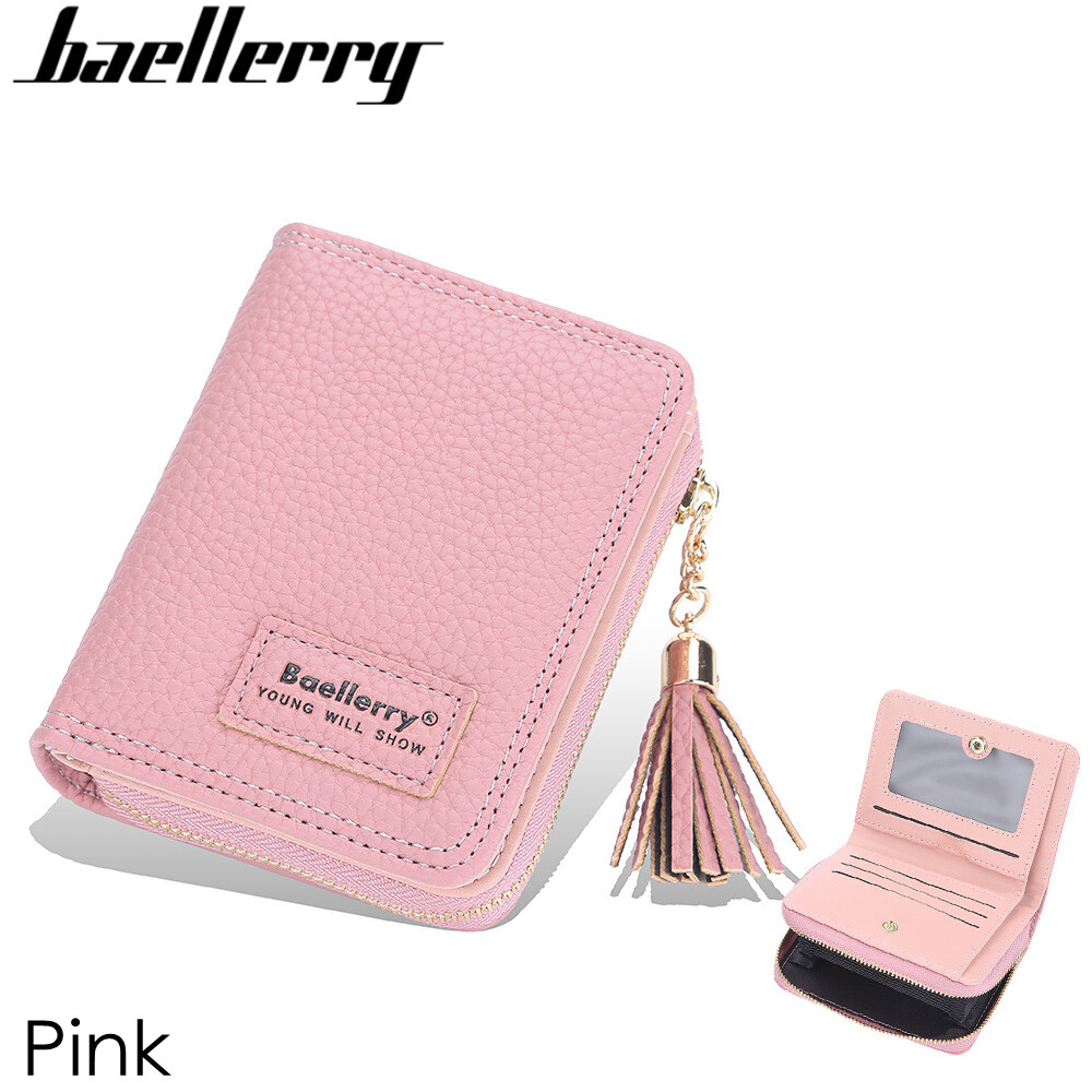 Baellerry Brand Wallet Women 2022 New Women's Short Wallet Korean Lychee Organ Card Holder Leather Coin Purse Mini Female Purses Wallet