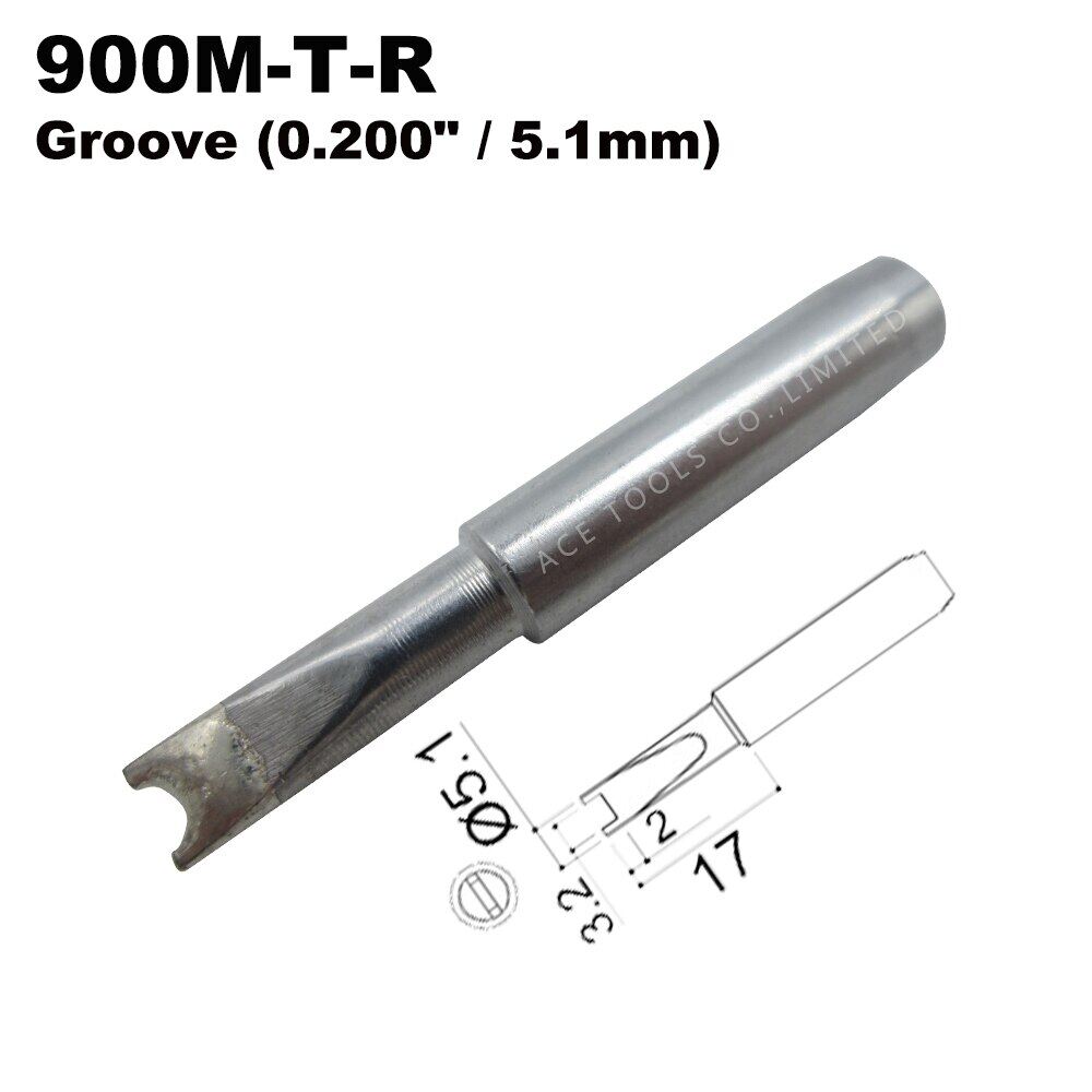 5 pcs soldering tips 900m-t-r groove 5.1mm fit hakko 936 907 milwaukee m12si-0 shack 64-053 yihua 936 x-tronics 3020 bit