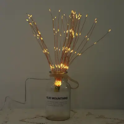 Hot New Solar Waterproof LED Explosion Firework Flashing Lamp Light