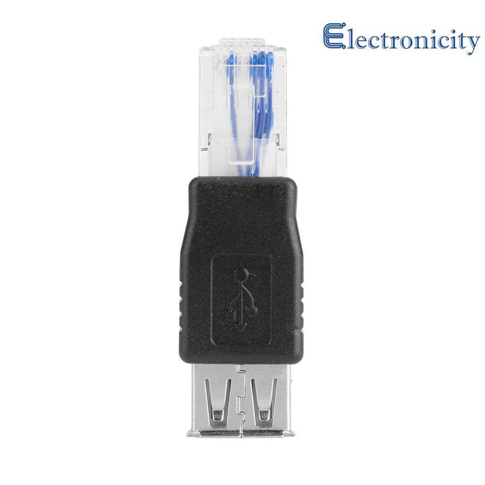 Crystal Head Ethernet RJ45 Male to USB Female LAN Network Cable Converter