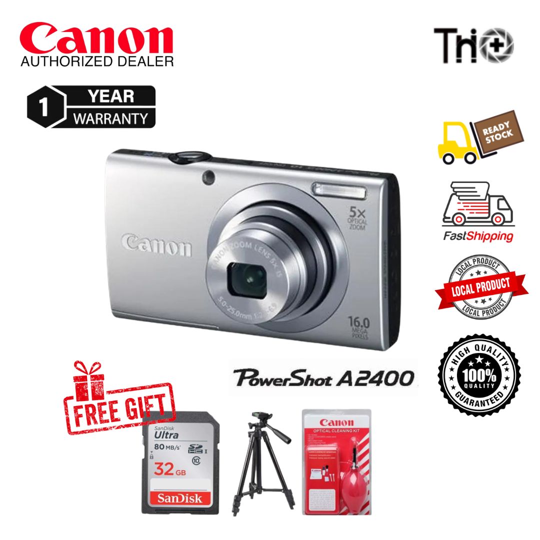 Canon PowerShot A2400 IS 16.0 MP Digital Camera with 5x Optical