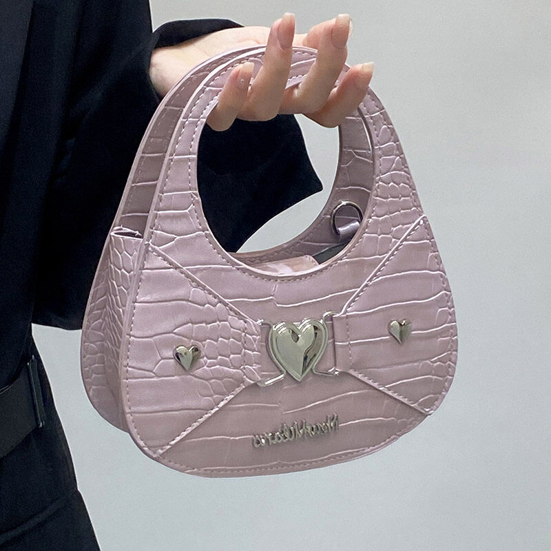 NALLCHEER Women's cross-body bag pink girl love handbag Little round heart sweet cool shoulder bag