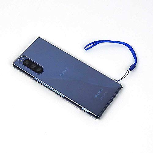 Xperia 5 SO-01M sov41 901so điện thoại thông minh trường hợp rõ ràng bao gồm Tác động kháng mỏng chịu nhiệt đơn giản độ bóng cao nhẹ polycarbonate cứng với dây đeo lỗ [provare] (Xperia 5, rõ ràng)