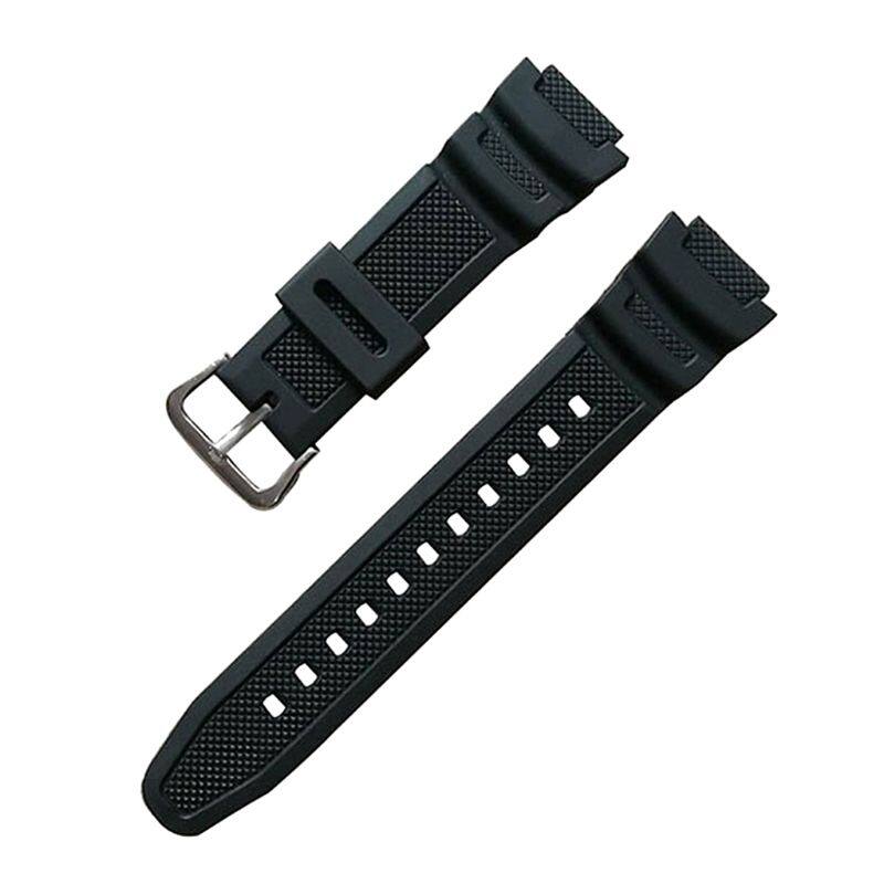 HOT SALE Silicone Watch Strap Stainless Steel Buckle Sport Breathable Wristband for CA-sio W-735H W-800 SGW-300H SGW-400H Watch