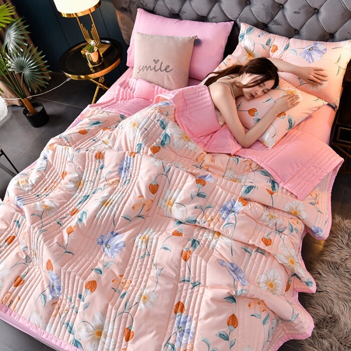 【Ready Stock】 Washed Cotton Summer Cool Quilt Air-conditioning Quilt Thin Summer Quilt Single Queen Size King(without pillow)