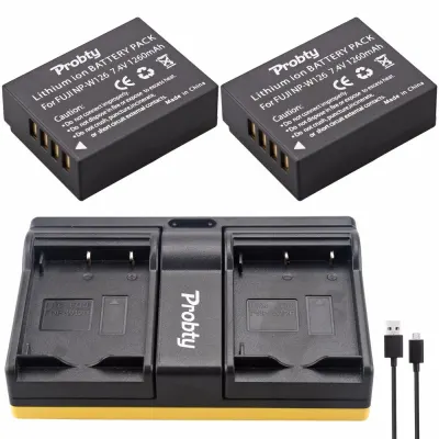 2pcs NP-W126 NP W126 Battery + USB Dual Charger for Fujifilm HS30EXR HS33EXR HS50EXR X-A1 X-E1 X-E2 X-M1 X-Pro1 X-T1