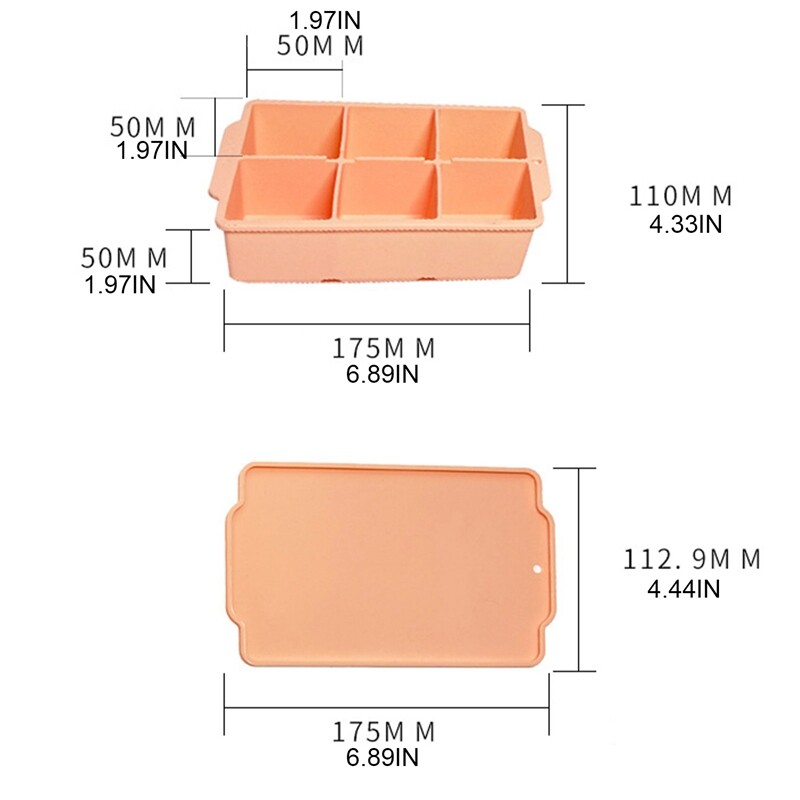 TWiyo Khay Đá Lớn Có Nắp, Khuôn Đá Khối Vuông Silicone Lớn Có Thể Xếp Chồng Lên Nhau Để Uống Rượu Whisky Cocktail Súp Bourbon Đồ Đông Lạnh, Dễ Dàng Tháo Ra