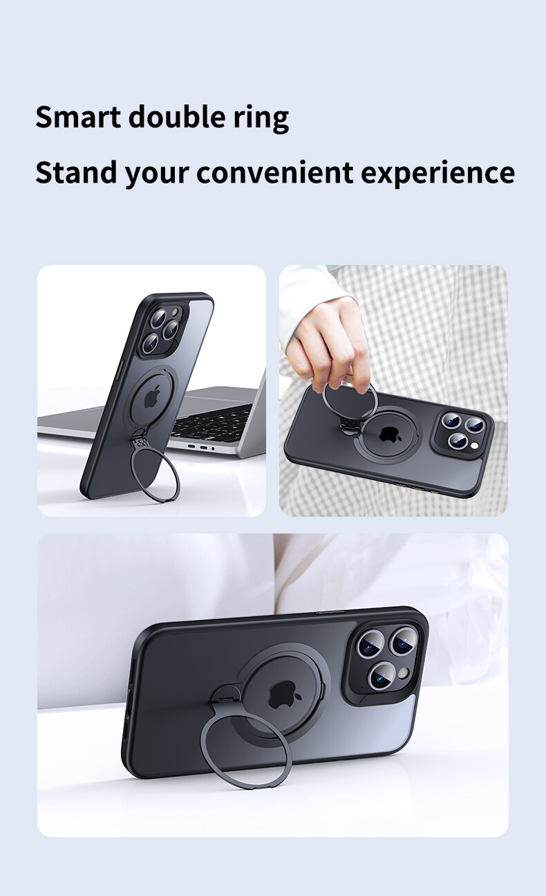 For Apple iphone 15 Pro Max 14 Pro iphone 13 Pro Max Case with 360° Rotatable Magnetic Shockproof Armor Ring Stand [Compatible with Magsafe] [Military-Grade Protection] Back Solid Hard PC Case for iphone 12 Pro Max 15 Plus Cover