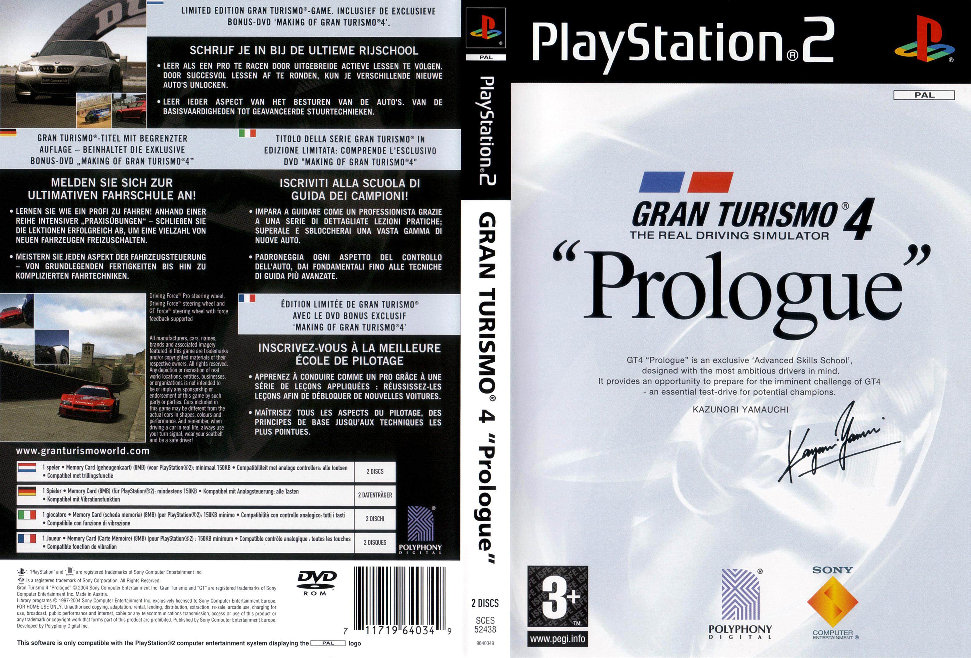 ps2 gran turismo 4 prologue