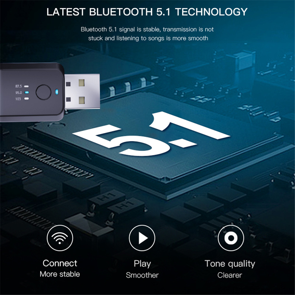 FM01 Bluetooth Wireless Receiver FM Transmitter Adapter Car Stereo Music Receiver USB 2-in-1