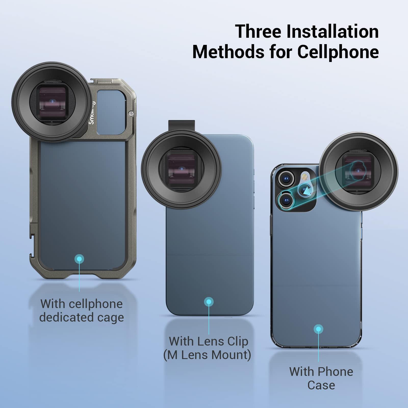 SmallRig 67mm Cellphone Filter Ring Adapter for SmallRig 1.55XT Anamorphic Lens 3578 3841