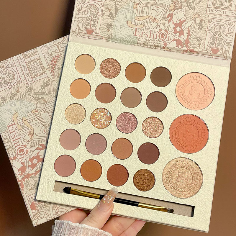 BEAUTYBIGBANG Creativiteit Nieuwe 23 Kleuren Oogschaduw Trim Highlighter Cosmetica Vrouwelijk Gezicht Make-up Palette Waterdicht Natuur_voghion.com