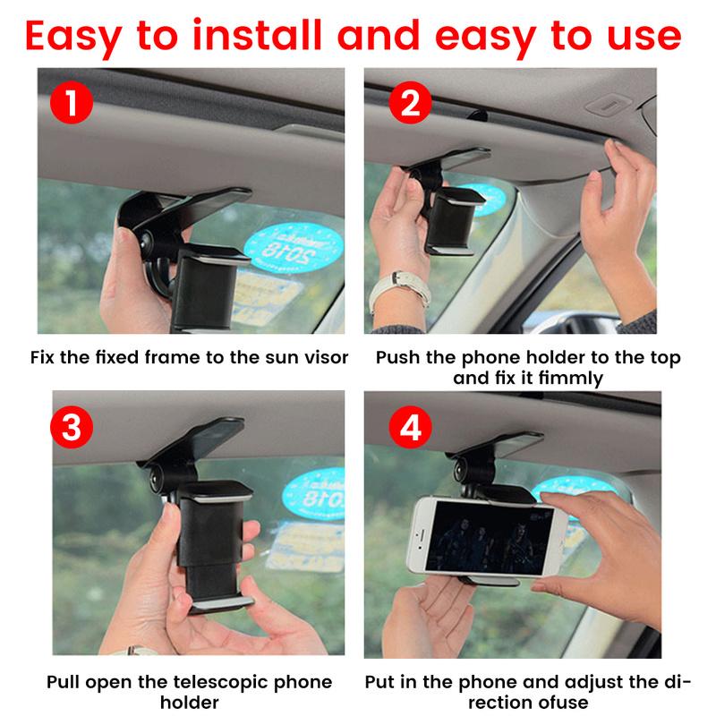 Giá Đỡ Điện Thoại Gắn Tấm Che Nắng Ô Tô Giá Kẹp Hỗ Trợ Xoay 360 Độ Thông Dụng Cho Điện Thoại Di Động GPS Tấm Che Nắng Giá Đỡ Điện Thoại Di Động Ô Tô Kẹp Tấm Chắn Nắng Thông Dụng GUFUZI