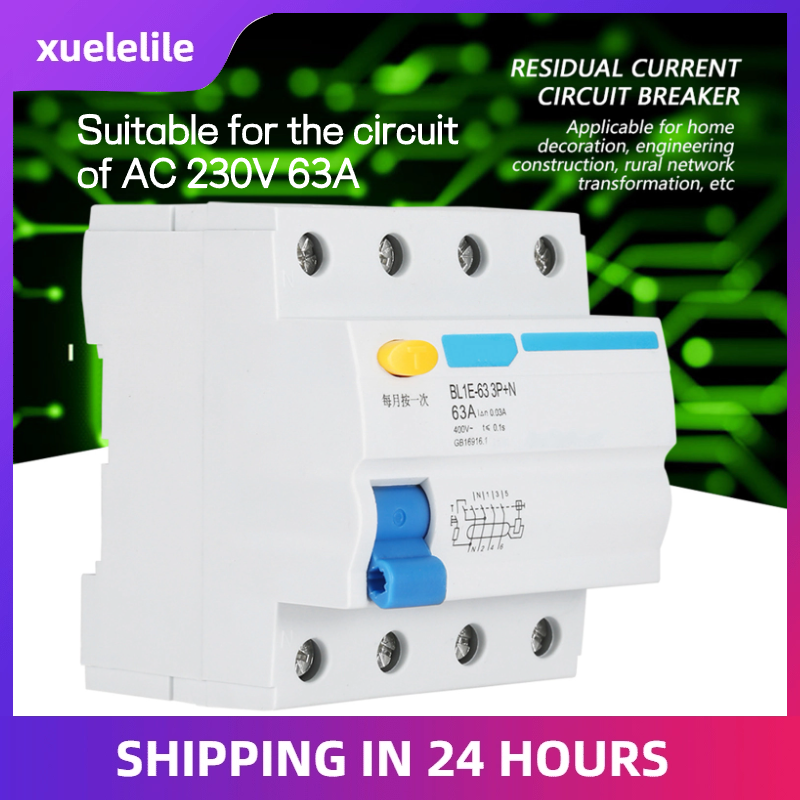 Miniature Circuit Breakers 6kA 3P+N Pole RCCB Residual Current Circuit Breaker