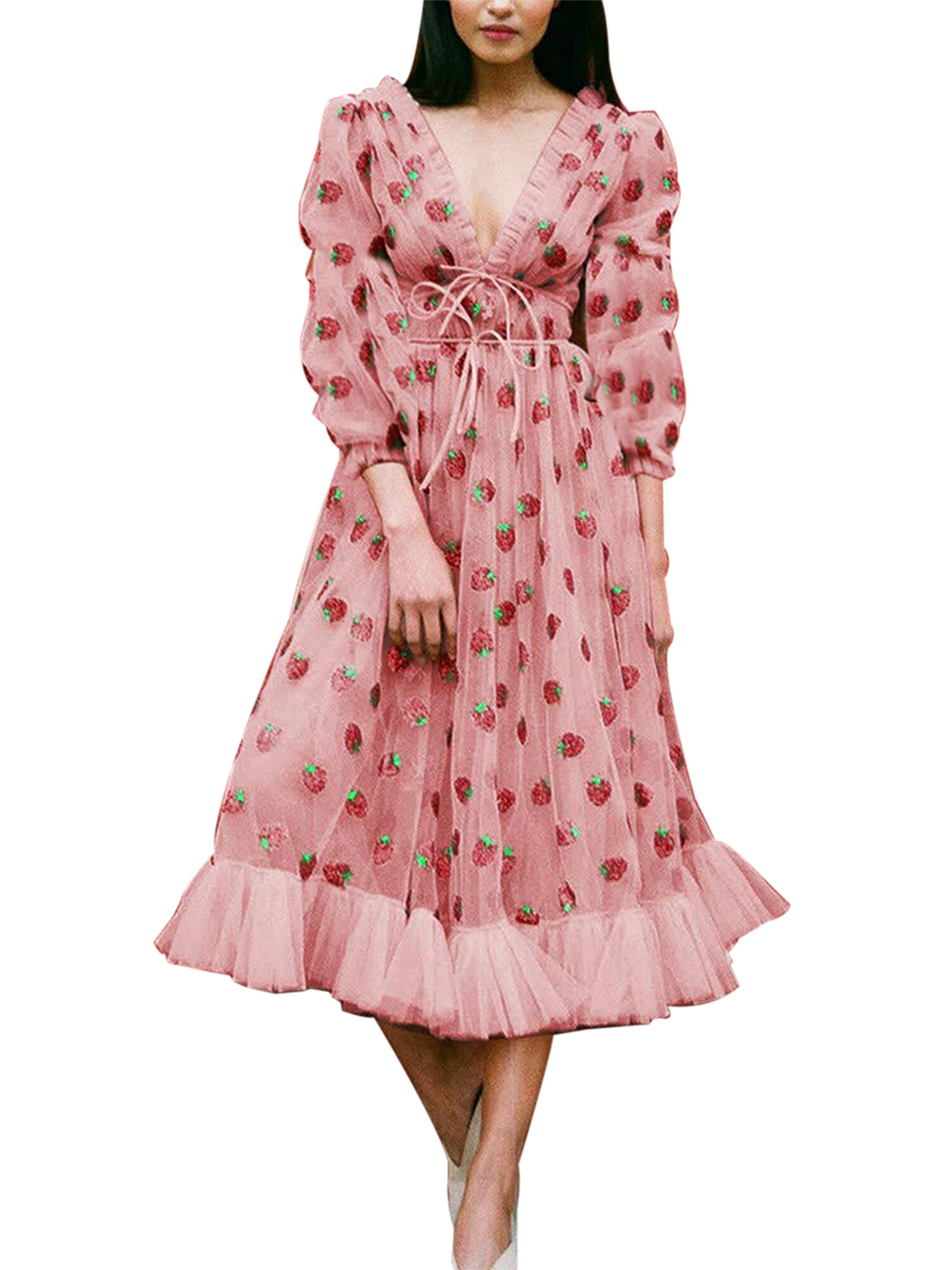 strawberry dress womens