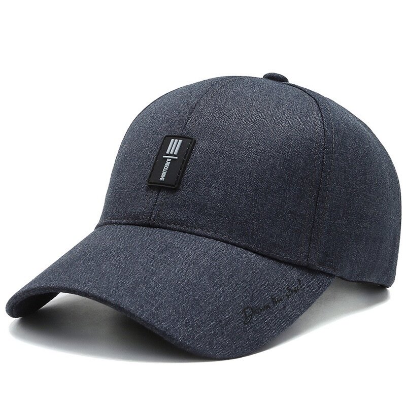 High quality vintage baseball cap snapback youth golf cap three vertical leather label snapback cap