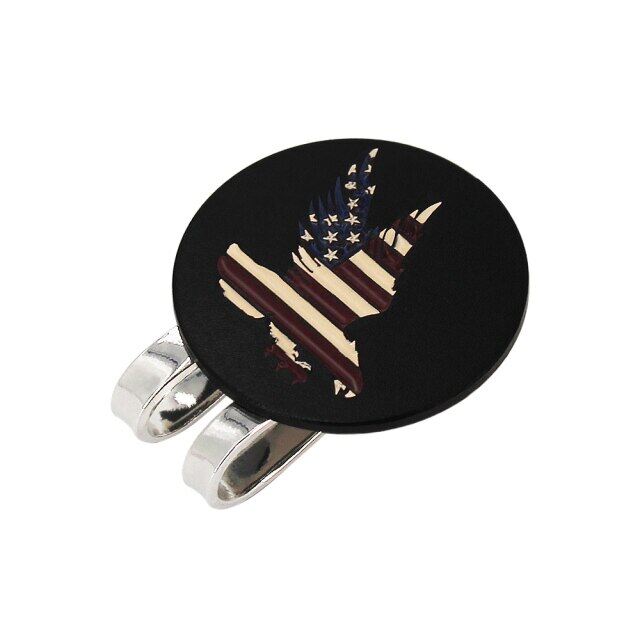 Pack 1 Pcs Metal Black Golf Ball Marker With Magnetic Hat Clip New Gesture Design Golf Mark Drop Ship