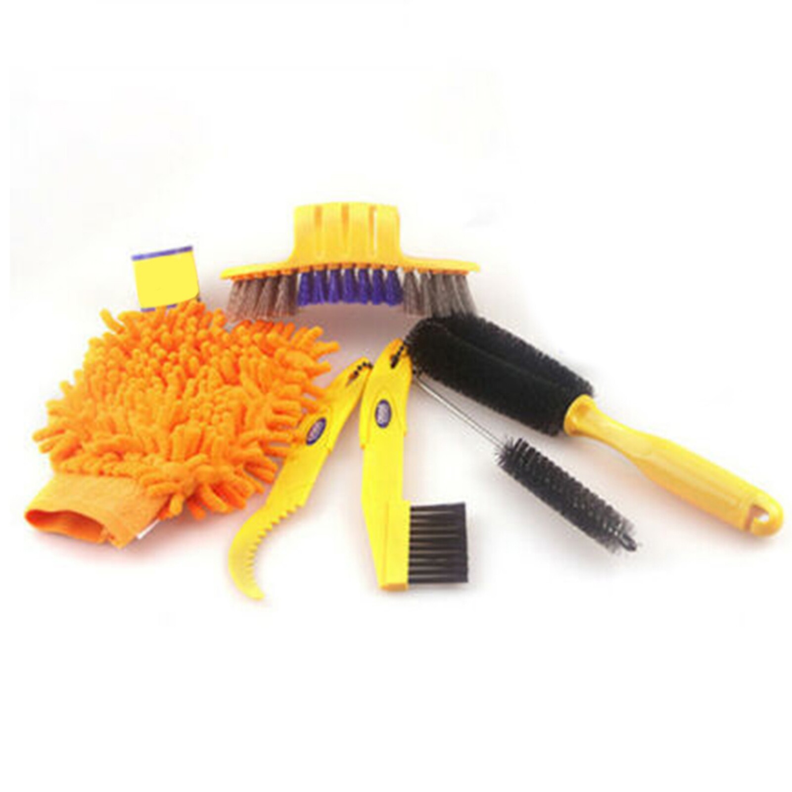 6-Piece Set Multifunctional Bicycle Bike Cleaning Brushes Maintenance Tools Kit