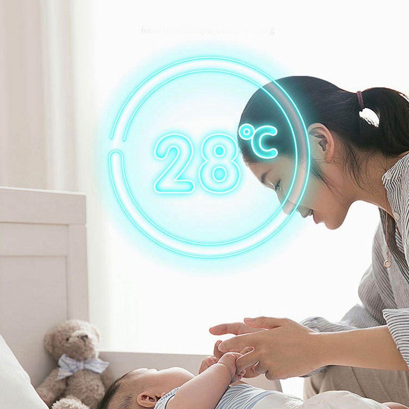 Blesiya Digital Alarm Clock with Temperature Display Date for Bedroom Elderly