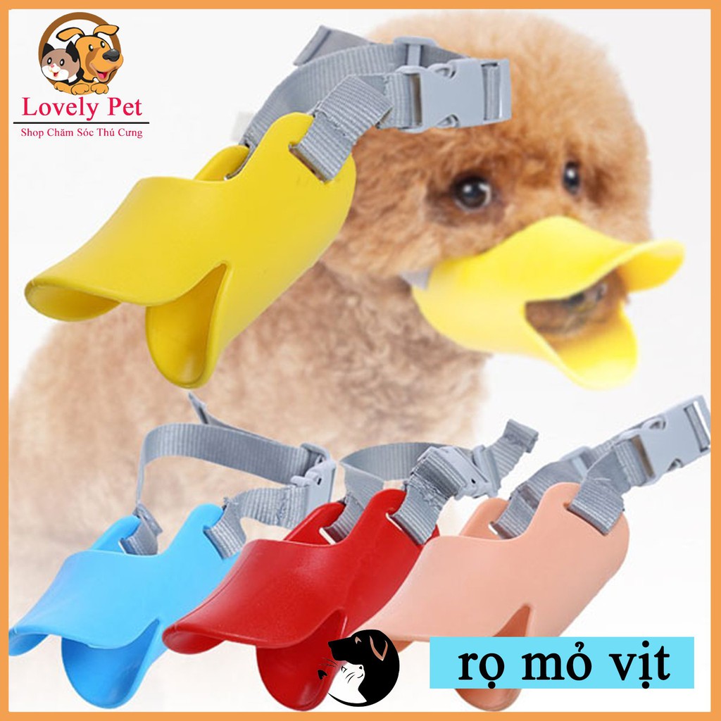 [HCM]Rọ mõm mỏ vịt nhựa mềm cho chó.