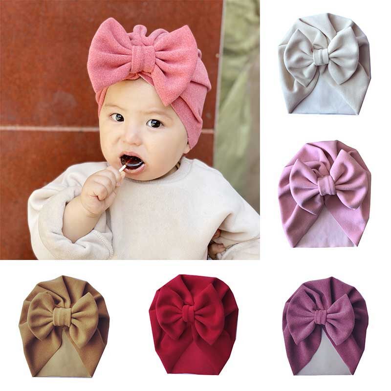 New Baby Hat Cute Flower Soft Velvet Newborn Baby Girl Hat
