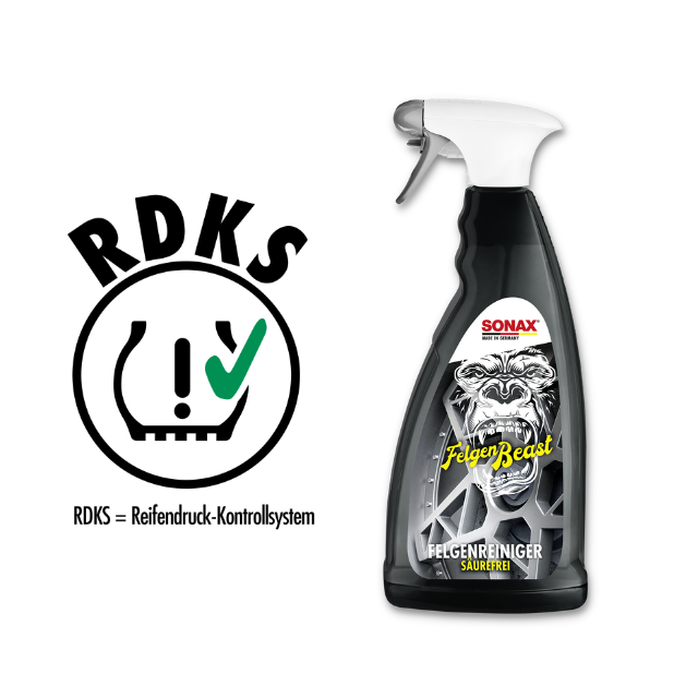 SONAX BEAST Wheel Rim Cleaner 1L Acid Free (Rim alloy, Iron Fallout