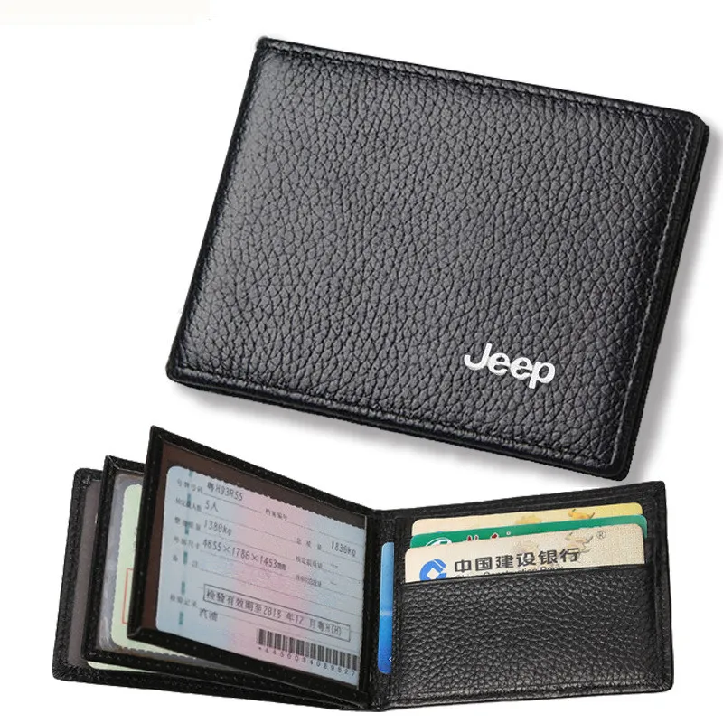 JEEP รถ5D สไตล์ใหม่ Unisex กระเป๋าสตางค์ผู้ชาย Pu หนังที่มี Bus เหรียญกระเป๋าเครื่องสำอางสำหรับ Jeep