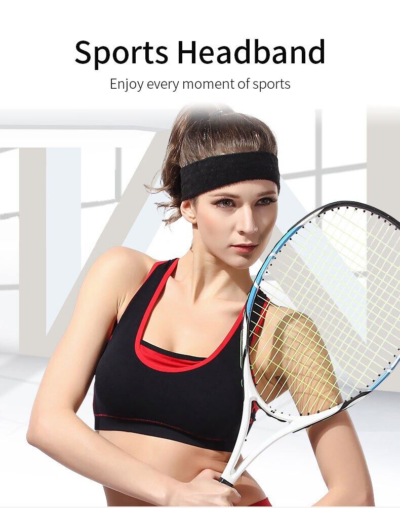 SUPERFLOWER Sports Headband Breathable Sweat Absorbent Towel Sweat Guide Belt Running Fiess Dance_voghion.com