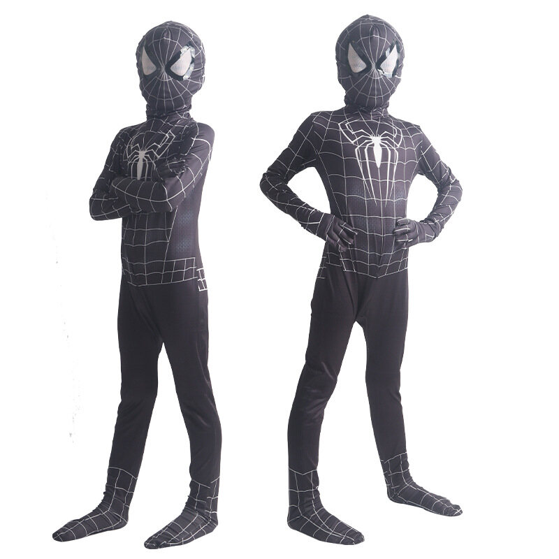 New Marvel Spiderman Costume Miles Morales Far From Home Cosplay Costume Zentai Spiderman Kids Costume Superhero Bodysuit Spandex Suit for Kids Role Play Party Supply