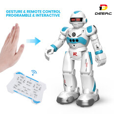 Robot đồ chơi deerc cho trẻ em bé trai robot điều khiển từ xa lập trình thông minh với cảm biến bằng cử chỉ, đi bộ, nói chuyện, hát, khiêu vũ, quà tặng đồ chơi thông minh cho bé trai bé gái