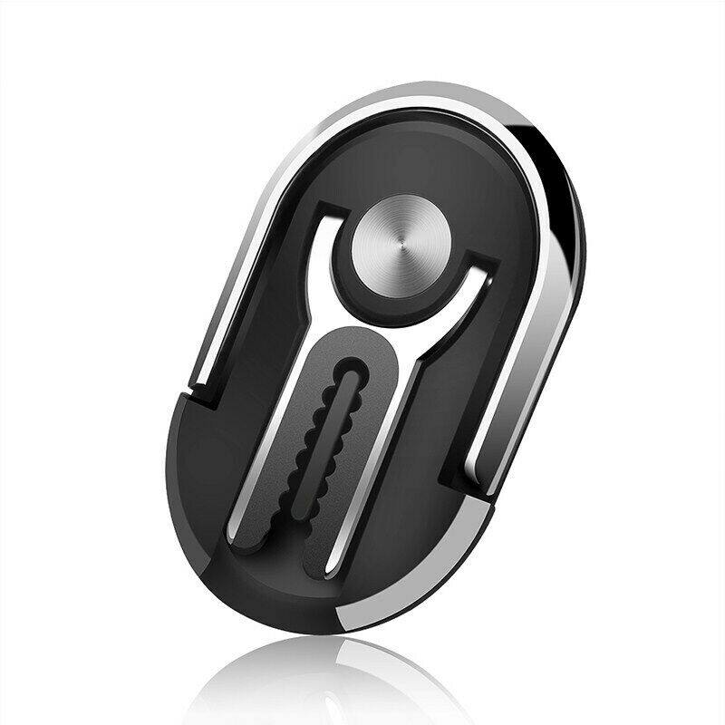 Air Vent Car Phone Holder 2 In 1 Portable Phone Holder Stand Finger Ring Bracket Foldable Adjustable Metal Alloy Desktop Holder