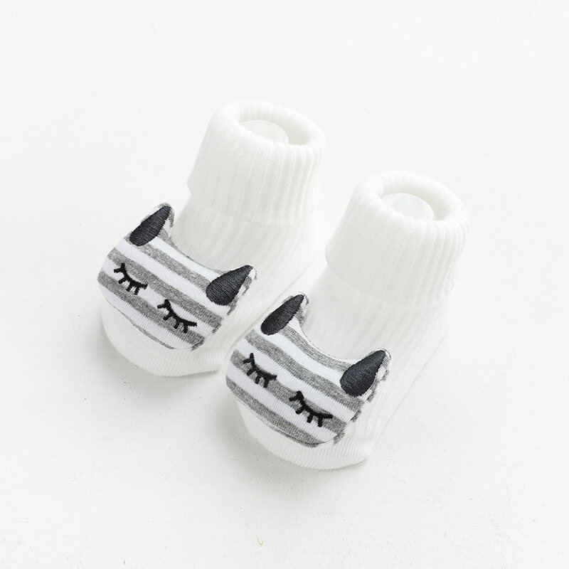 Cute Cartoon Animal Baby Socks for Boy Girl Winter Autumn Soft Cotton Bear Cat Elephant Anti Slip Soled Newborn Toddler Socks