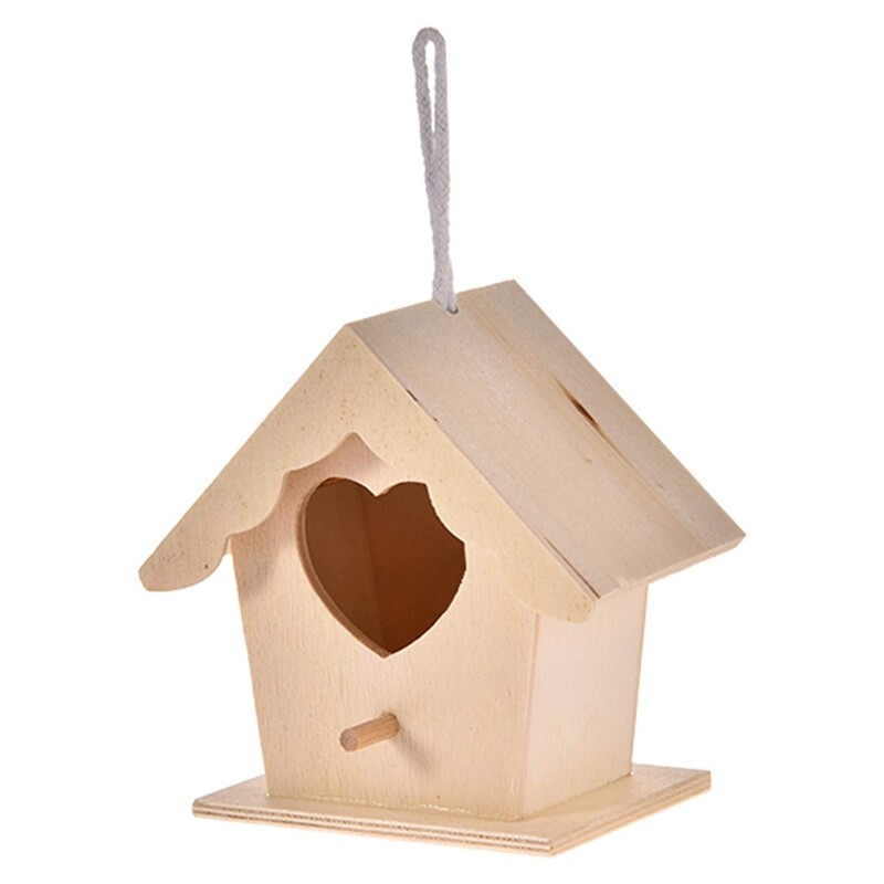 [For brid] Wooden Bird House Nest Creative Wall-mounted Hanging Bird Nest Home Decoration Gardening Decoration Bird House