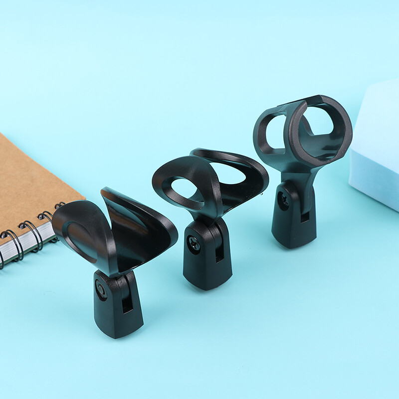 Microphone Clip with Wireless Microphone Cantilever Shock-proof Bracket Clip Universal Microphone Clip Holder Female Nut Adapters Black
