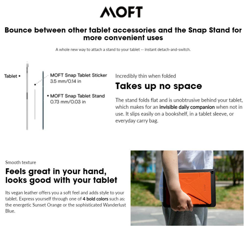 Giá Đỡ Máy Tính Bảng MOFT Snap Vô Hình Máy Tính Bảng Từ Tính Chủ, Thích Ứng Bàn Phím Ma Thuật Có Màn Hình 9.7 Inch Trở Lên
