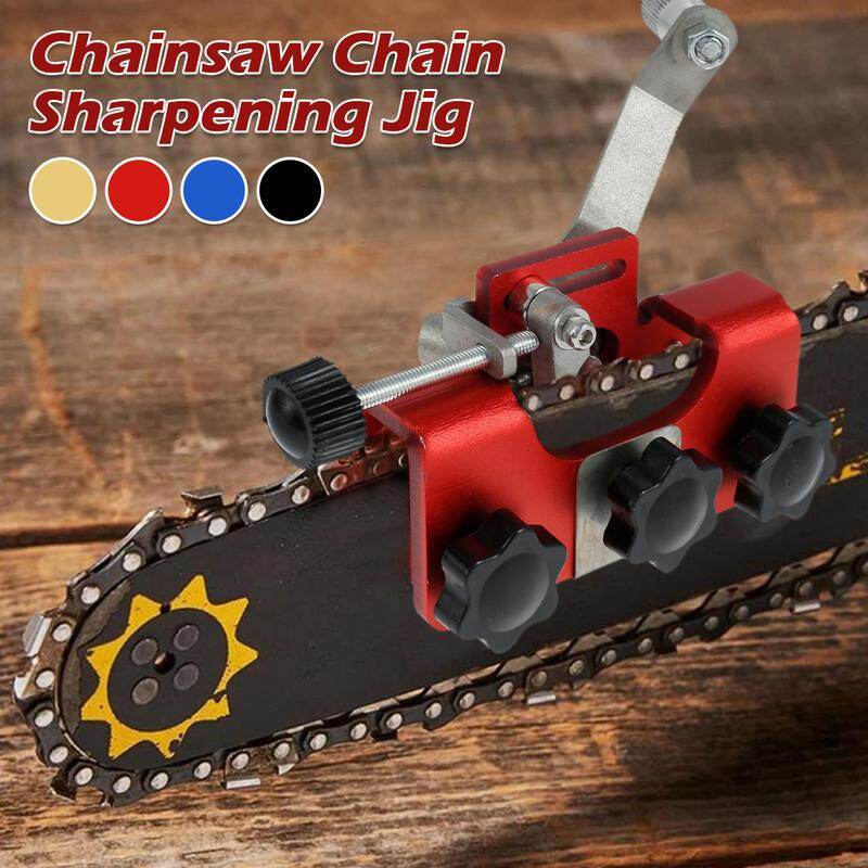 Chainsaw Chain Sharpening Jig Metal Hand-Crank Fast Portable Precision Chainsaw Sharpener Tool Kit Chainsaw Sharpener Portable Chain Saw Sharpener ILADA