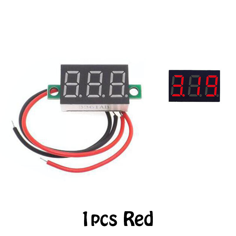 1pcs/2pcs dc 2.5-30v two-wire dc voltmeter 0.36 inch led voltmeter