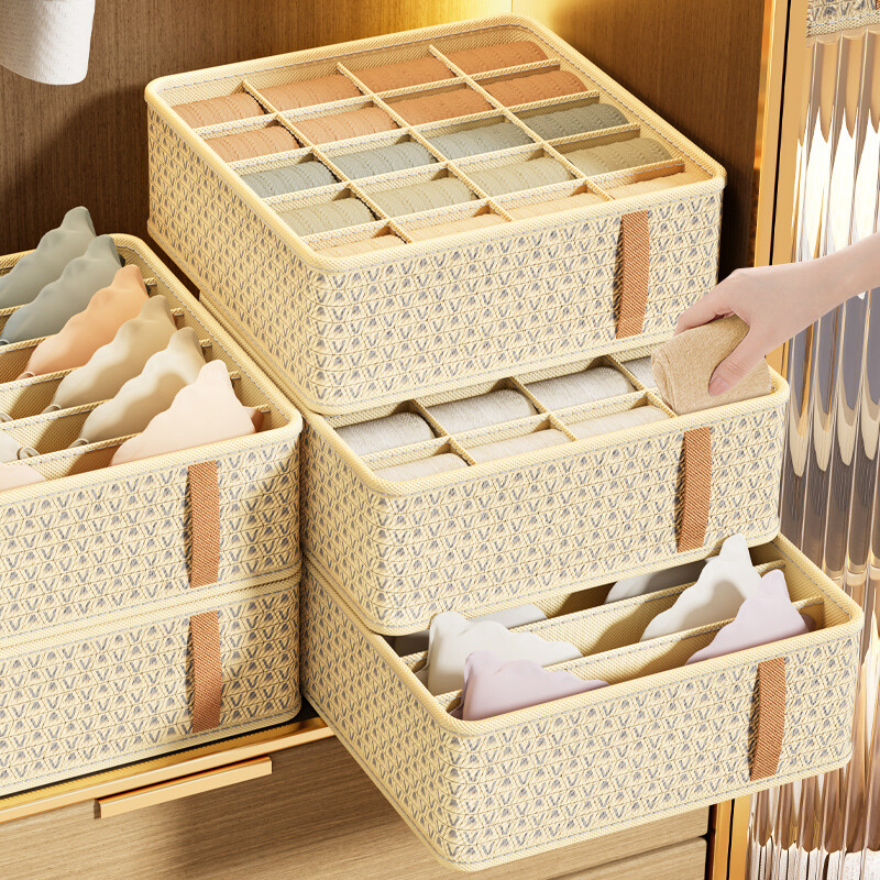 Loozykit Divider Storage Box Panty / Socks / Bra Storage Box Underwear Organizer Drawer