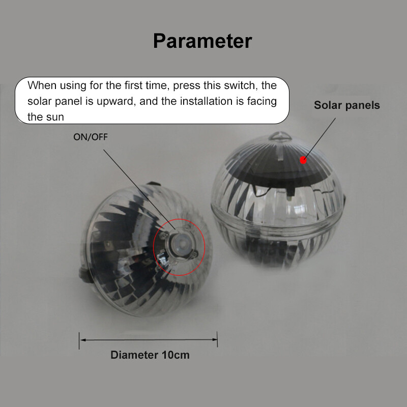 LED light solar light solar panel water float light floating light magic ball light garden decorative light pool light