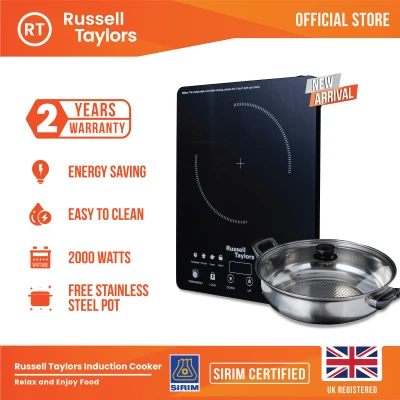 Russell Taylors Induction Cooker 2000W IC-10 + FREE Stainless Steel Pot