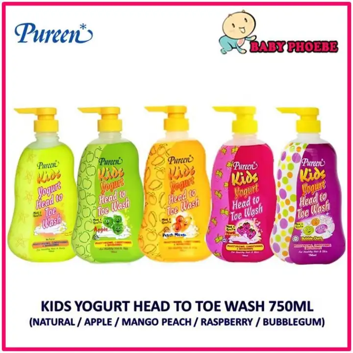 pureen yogurt head toe wash