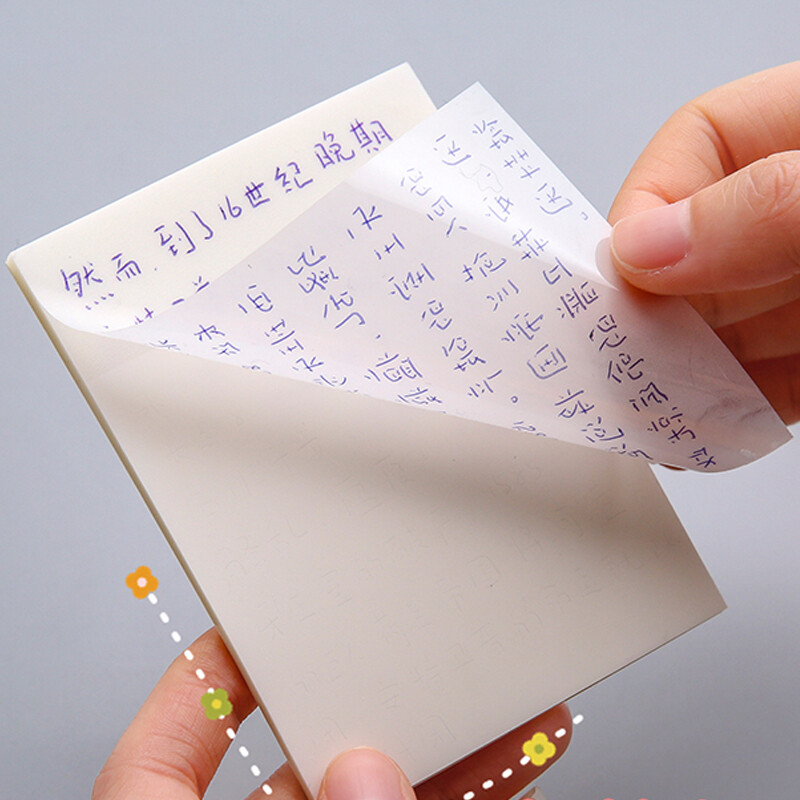 Giấy Ghi Chú Trong Suốt Đơn Giản Giấy Lưu Bút Cho Học Sinh Giấy Ghi Chú Nhỏ