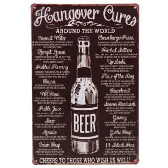 30x20cm Alcohol Plaque Vintage Metal Tin Signs Home Pub Decorative