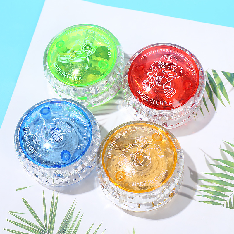 Children's Luminous Yo-yo Creative Glitter Toy Yo-yo Boy Dazzle Light Yo-yo Puzzle Luminous Yoyo Ball