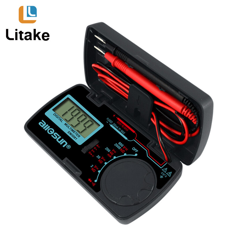 Litake Mini ดิจิตอลความแม่นยำสูงมัลติมิเตอร์สำหรับวัดแรงดันไฟฟ้า Dc และ Ac Multimeter