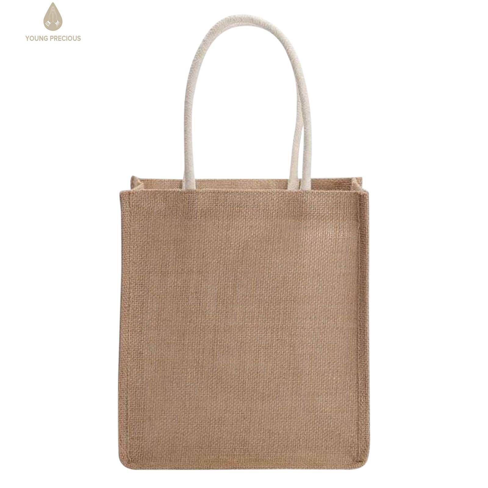 Burlap Tote Bags Blank Jute Beach Shopping Handbag Gift Bags with Handle