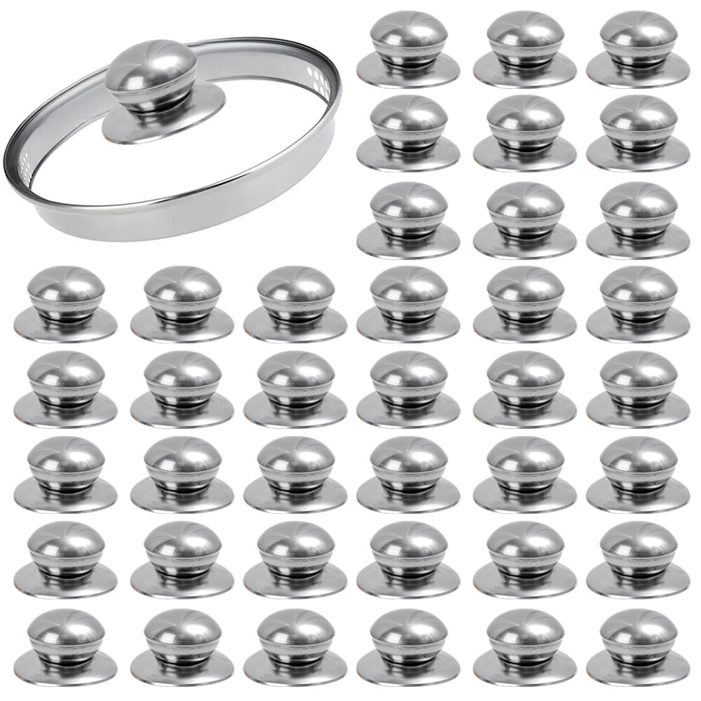 Yespery 1/3 cái dụng cụ nấu nướng núm cầm nắp nồi chảo tay cầm thép không gỉ cho nhà bếp nắp nồi Mũ dụng cụ nấu nướng thay thế Tay cầm nồi