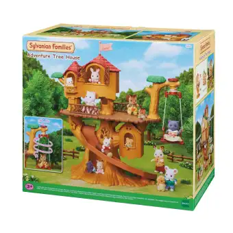 sylvanian families treehouse and log cabin